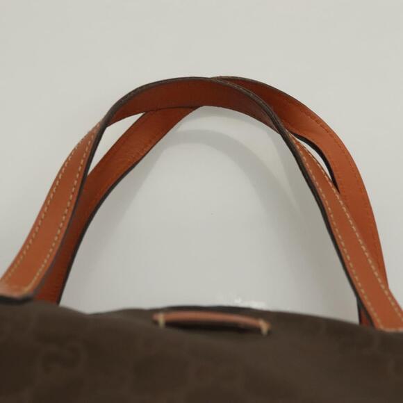 GUCCI GG Canvas Tote Bag Brown Gold - Picture 9 of 16